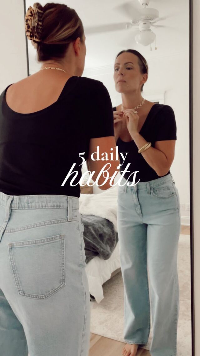 Some habits are big & some are small but I’ve noticed these make me feel more put together & productive as a stay at home working mom of 3🫶🏼 they just help put me in the right state of mind to knock out that to-do list!

1. Working out - have been trying to get back into being an AM workout girly 
2. Getting ready - dressed, a little makeup, and some jewelry. victoriaemerson is my daily go-to!
3. Writing out my to do list - so I can figure out the most efficient way to get things done!
4. Doing a quick clean/tidying up - I find the mess and clutter to be distracting so I work better when it’s clean!
5. Lighting a candle - just had a nice calming & focusing effect. Then I get to work!

What is a daily habit that helps you?!

Linking my jewelry as well, comment SHOP and I’ll send you the links to your DMs! ⬇ https://liketk.it/4ORwb

#dailyhabits #SAHM #WAHM #jewelry #dailytodolist #productivity #cleanhome