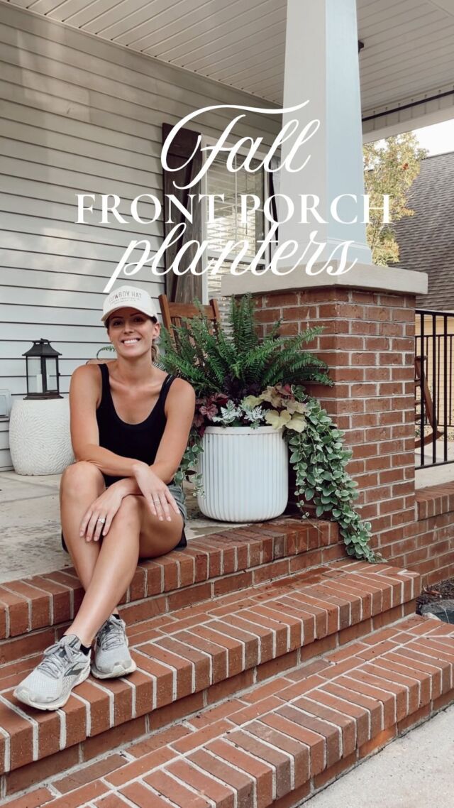 Swapping summer blooms for autumn hues 🍁🌾 Loving the fall vibes these planters bring to my front porch. 

Already in the planters are:
-Sword Ferns
-Vinca (2 in each)

Then I took out my impatiens (replanted them in the yard for the time being, they are annuals but I couldn’t get rid of them just yet) and added in fall color:

-Miz America mustard in the center in front of the fern
-heuchera aka Coral Bells on either side (1 Southern Comfort and 1 Berry Smoothie variety in each pot) in front of each vinca
-3 silverdust aka Dusty Miller in the middle

All of these plants will last through the fall & winter here (zone 7) I am told! 

I’m no pro gardener but I am loving turning into a full-on plant lady🙂 & learning a lot as I go! Follow along because I’ll continue to share my planter arrangements!

#FallDecor #PorchMakeover #AutumnVibes #frontporch #frontporchplanters #homeandgarden